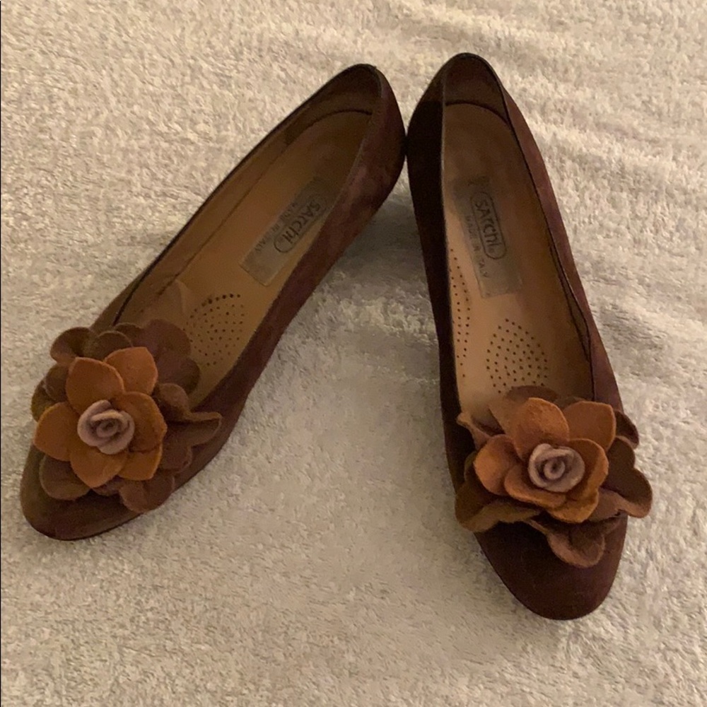 Vintage hand made leather brown Satchi shoes 36.5